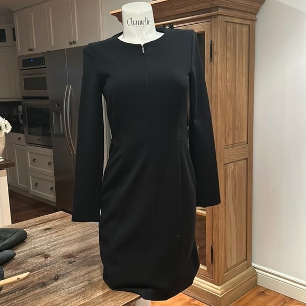 STRENESSE LBD long sleeve black dress US 6